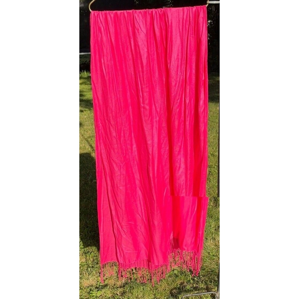 Bijoux Terner Hot Pink Viscose Scarf Stole Barbie Core 85x35